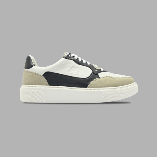 "Seitenansicht des CYBRUS Sneakers HAULA in beige weiss"