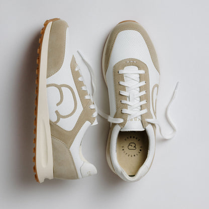 "Paarfoto der CYBRUS Sneakers ANNERY in hellbeige weiss"